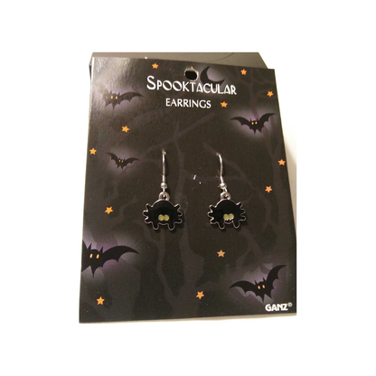 BLACK WHIMSICAL SPIDER EARRINGS