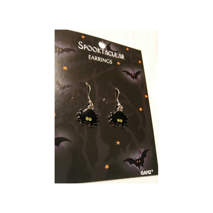 BLACK WHIMSICAL SPIDER EARRINGS