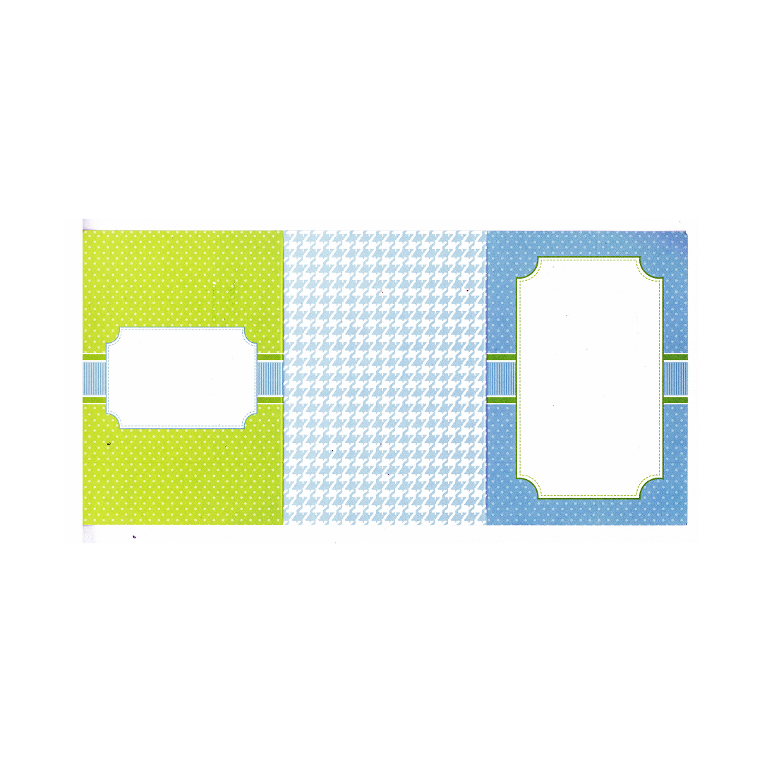 BLUE AND GREEN TRIFOLD - BLANK INVITATION