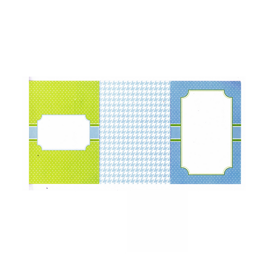BLUE AND GREEN TRIFOLD - BLANK INVITATION