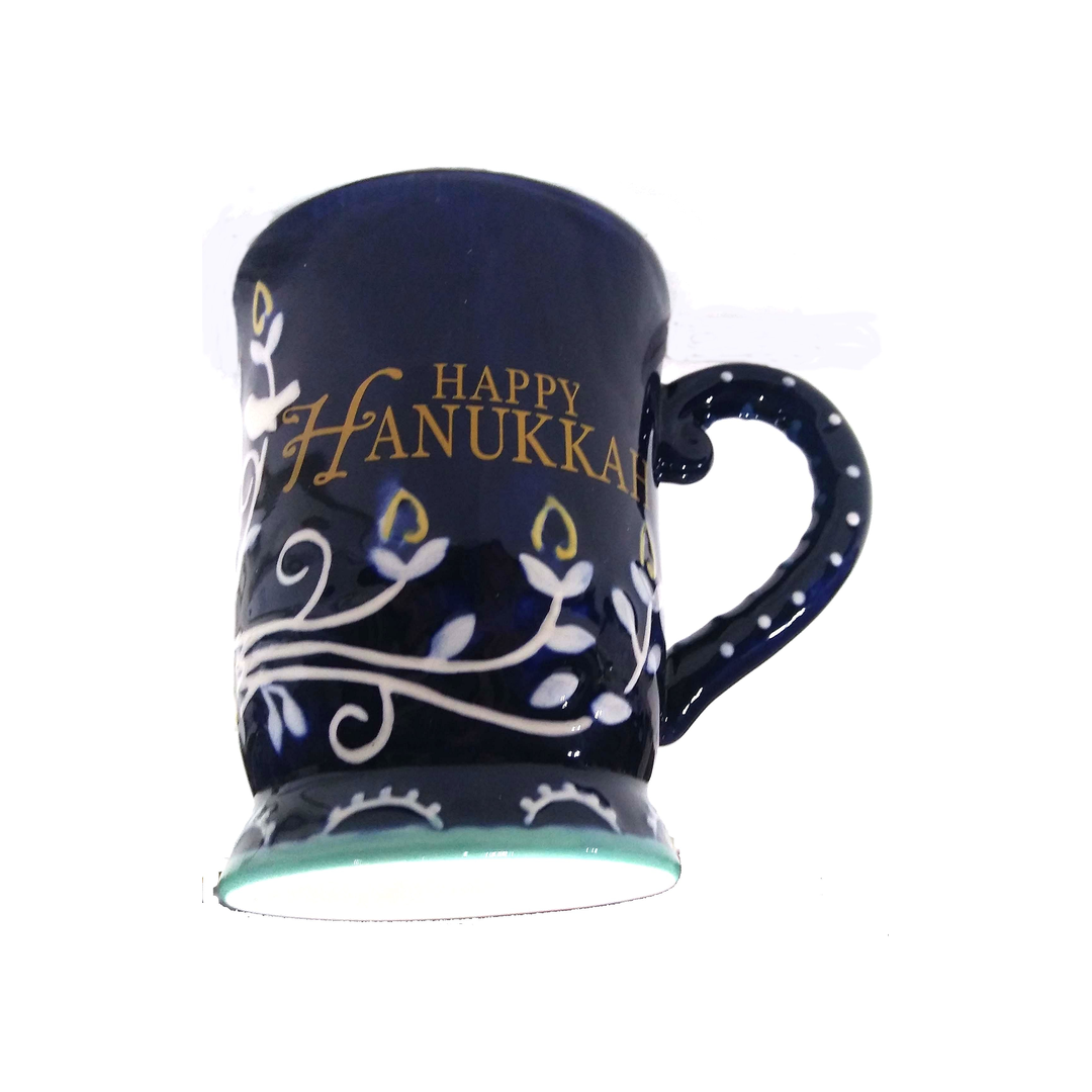 BLUE HAPPY HANUKKAH TALL MUG