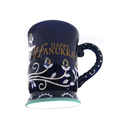 BLUE HAPPY HANUKKAH TALL MUG