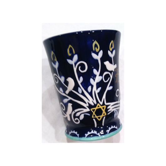 BLUE HAPPY HANUKKAH TALL MUG