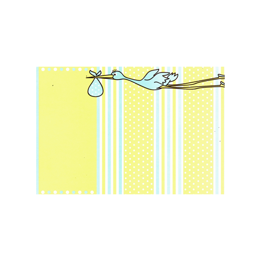 BLUE STORK - BLANK INVITATION