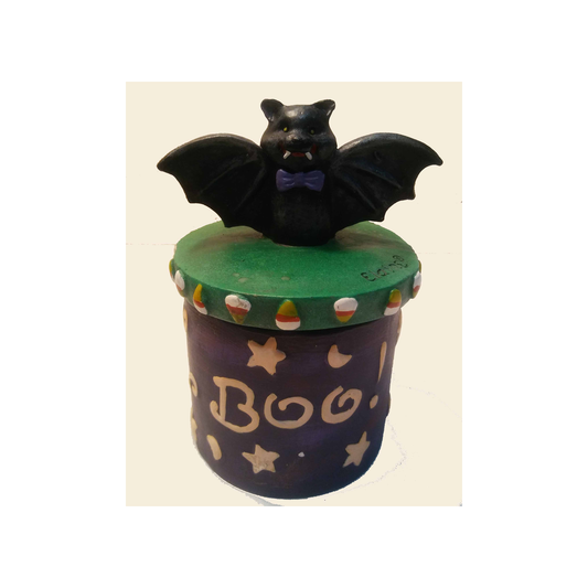 BOO BAT CANDLE JAR