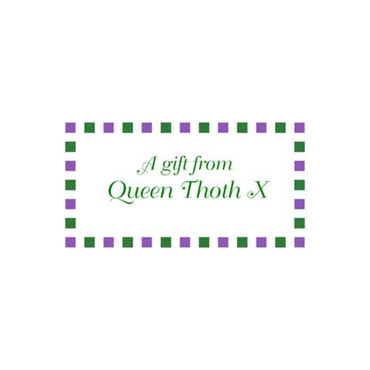 BORDER OF MARDI GRAS COLORED SQUARES PERSONALIZED GIFT OR CALLING CARDS