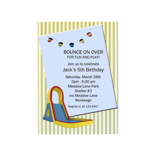 BOUNCE CASTLE #2 CUSTOM INVITATION