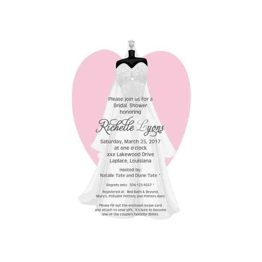BRIDAL GOWN 2 CUSTOM INVITATION