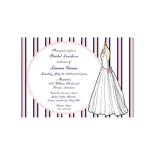 BRIDAL GOWN ON MANNEQUIN CUSTOM INVITATION