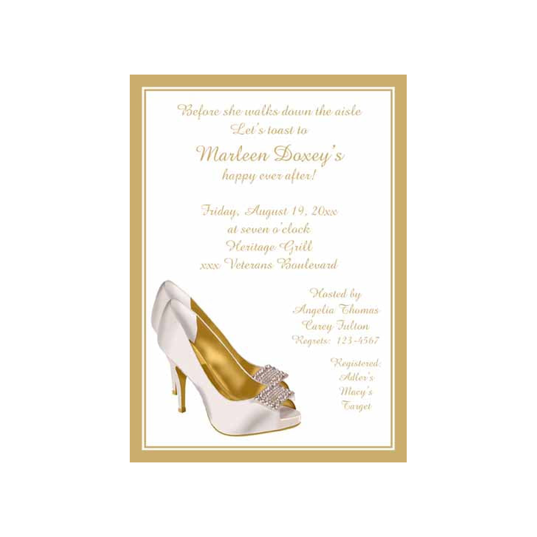 BRIDAL SHOES CUSTOM INVITATION