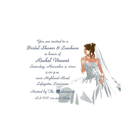 BRIDES ON BENCH CUSTOM INVITATION