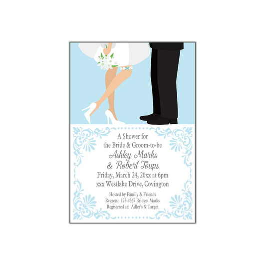 BRIDE AND GROOM LEGS CUSTOM INVITATION