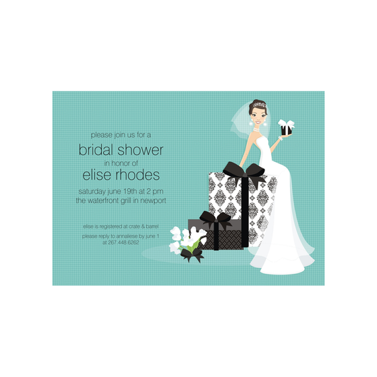 BRIDE ON GIFTS - BLANK STOCK INVITATION