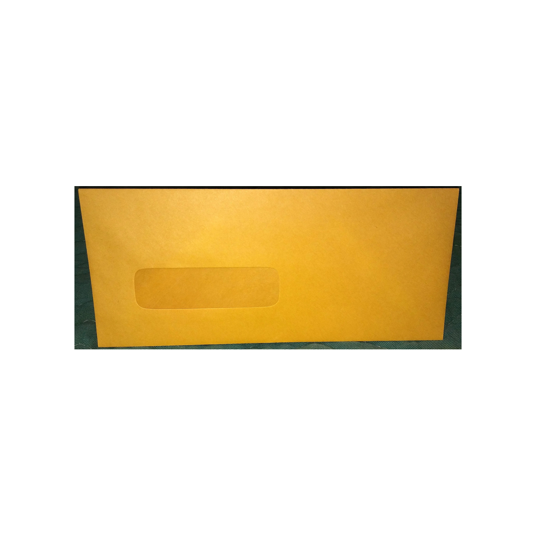 BROWN SINGLE WINDOW ENVELOPES - 25 COUNT