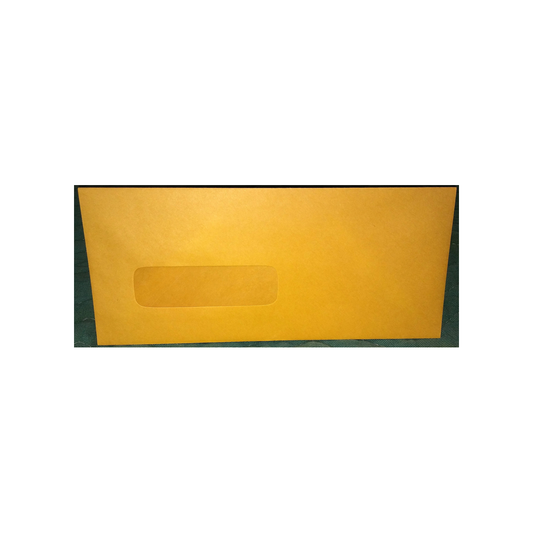 BROWN SINGLE WINDOW ENVELOPES - 25 COUNT