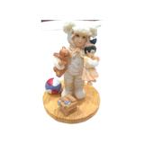 BUNNY SUIT FIGURINE - BABY WITH TOYS