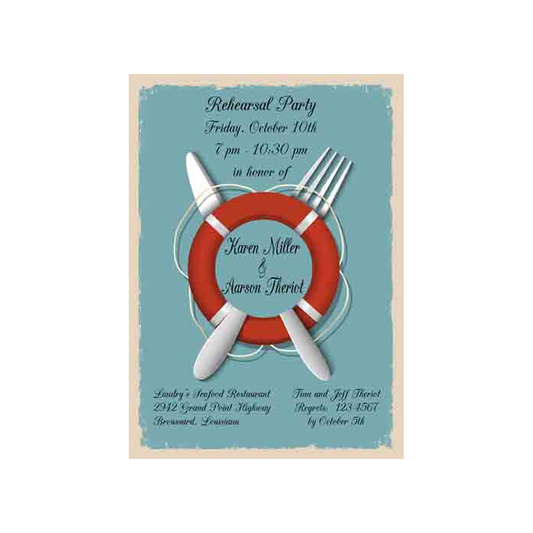 BUOY AND SILVERWARE CUSTOM INVITATION