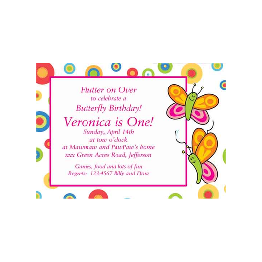 BUTTERFLIES CUSTOM INVITATION