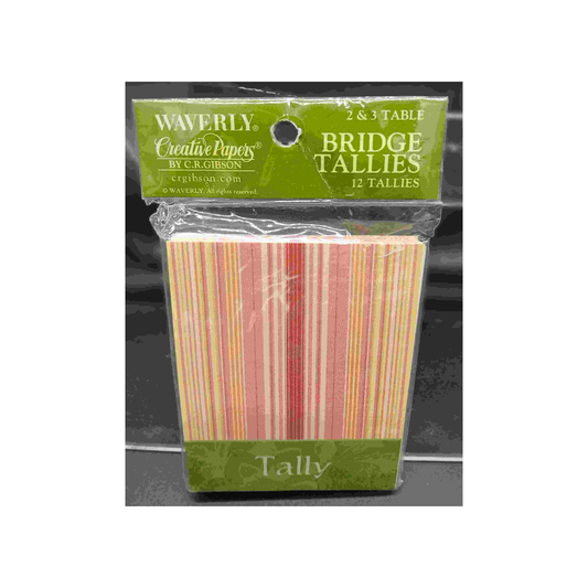 C. R. GIBSON STRIPE BRIDGE TALLIES