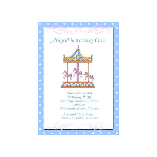 CAROUSEL CUSTOM INVITATION