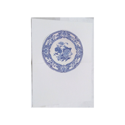 CASPARI BLUE AND WHITE PLATE PLACE CARDS