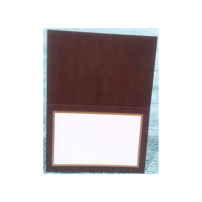 CASPARI BROWN GROSGRAIN PLACE CARDS
