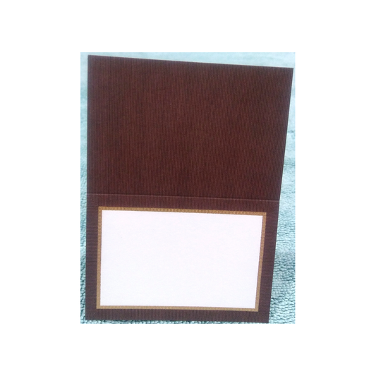CASPARI BROWN GROSGRAIN PLACE CARDS