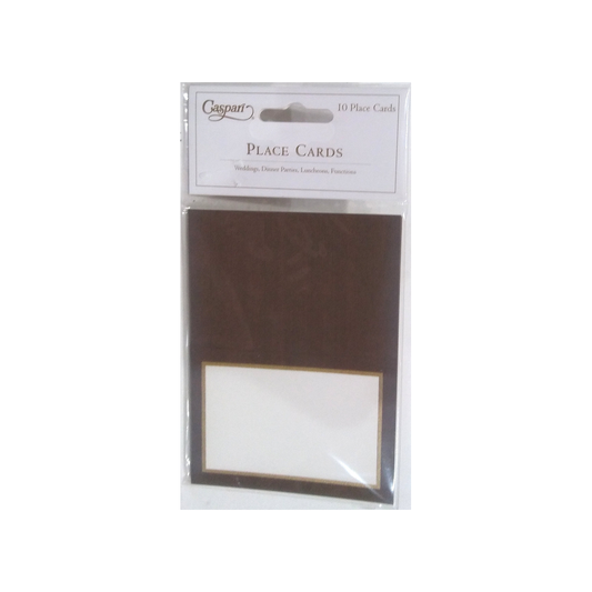 CASPARI BROWN GROSGRAIN PLACE CARDS
