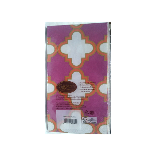 CASPARI CASABLANCA FUCHSIA PAPER GUEST TOWEL