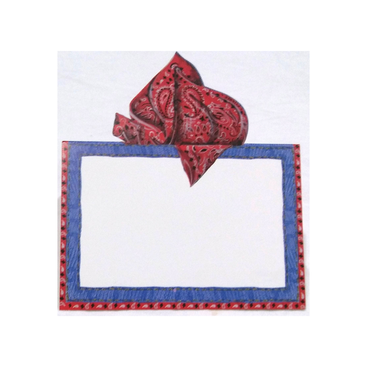 CASPARI DENIM DIE CUT PLACE CARDS