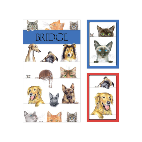 CASPARI DOGS AND CATS BRIDGE GIFT SET