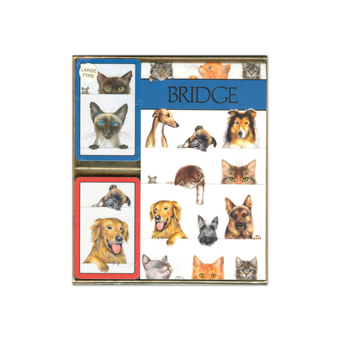 CASPARI DOGS AND CATS JUMBO INDEX BRIDGE GIFT SET