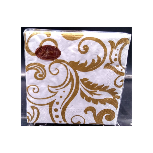 CASPARI FILIGREE GOLD PAPER BEVERAGE NAPKINS