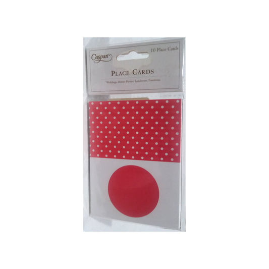 CASPARI RED DOTS PLACE CARDS