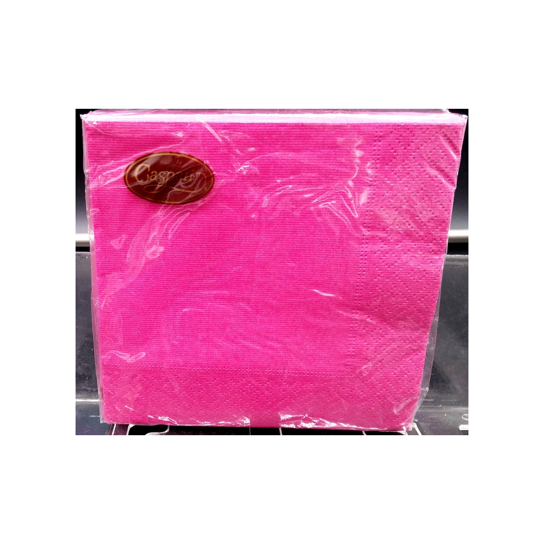 CASPARI ROSE GROSGRAIN PAPER BEVERAGE NAPKINS