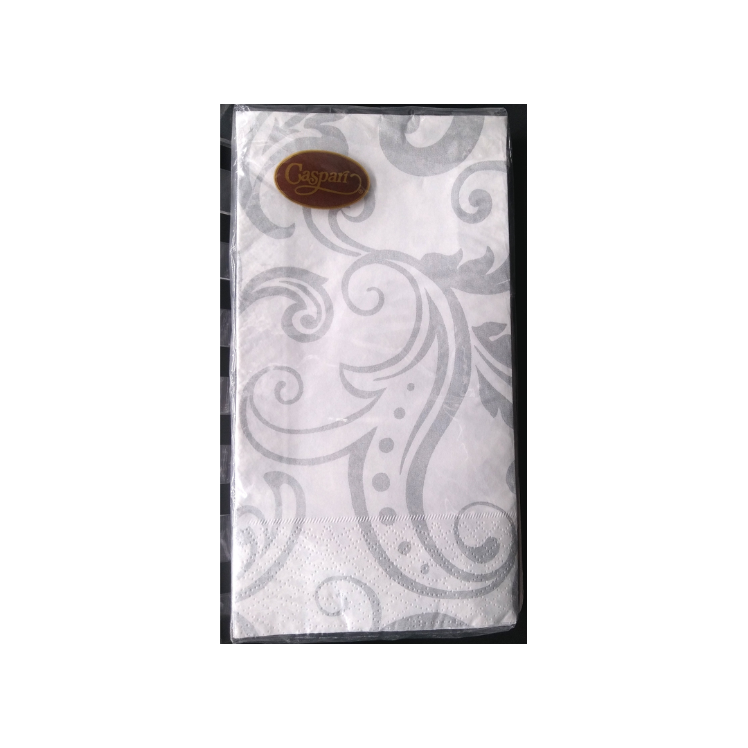 CASPARI SILVER FILIGREE PAPER GUEST TOWEL