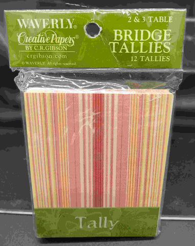 C. R. GIBSON STRIPE BRIDGE TALLIES