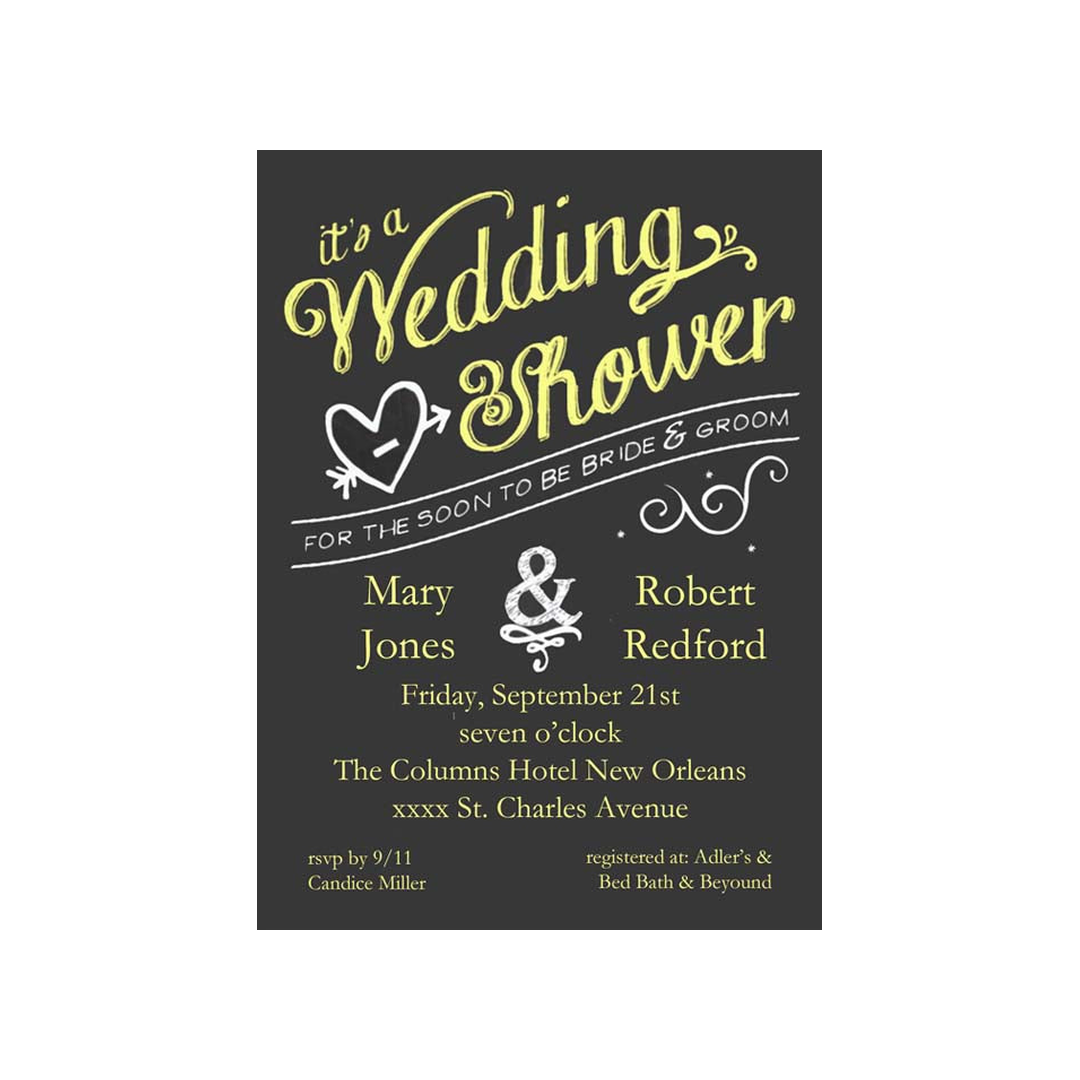 CHALKING UP SOME FUN CUSTOM INVITATION