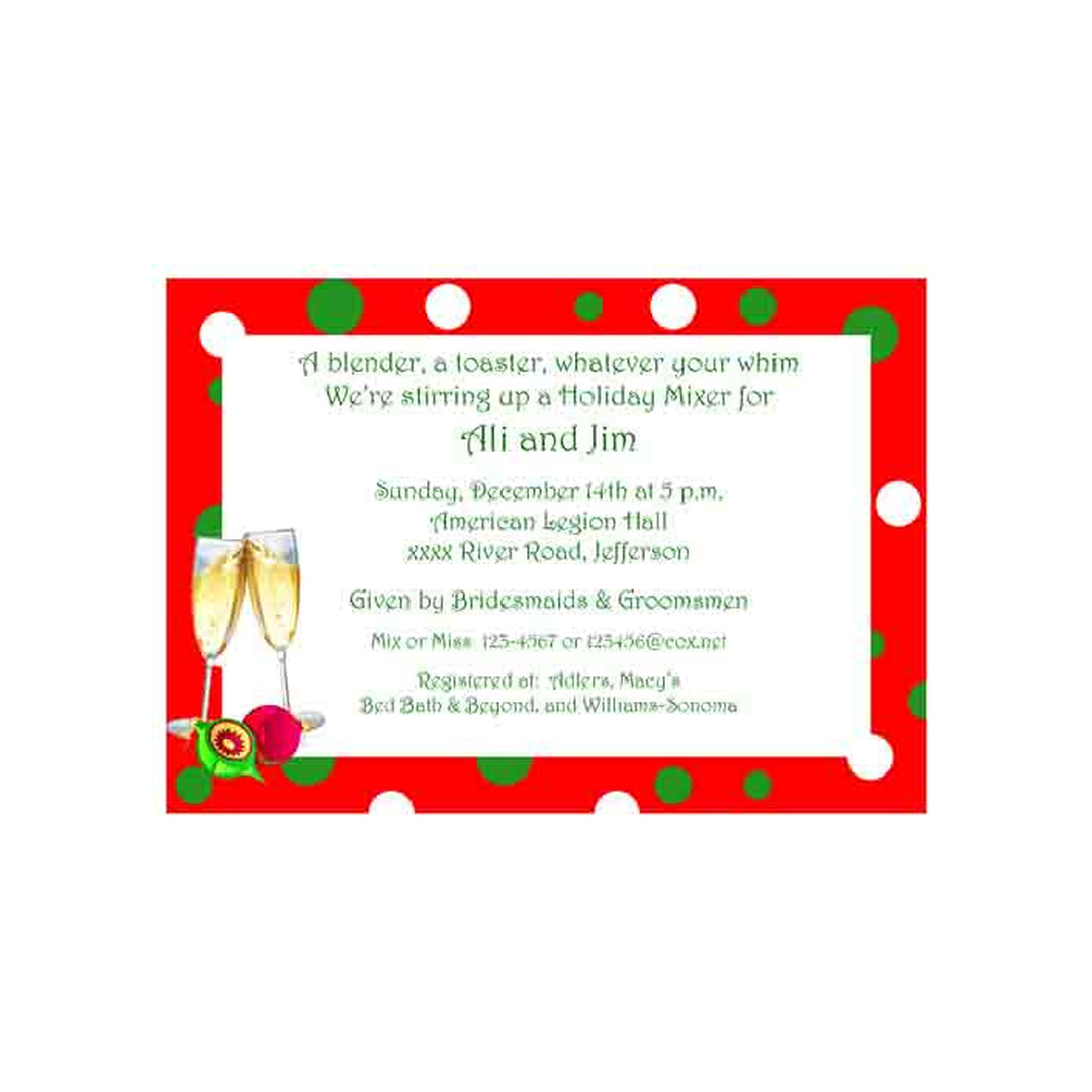 CHAMPAGNE AND DOTS CUSTOM INVITATION