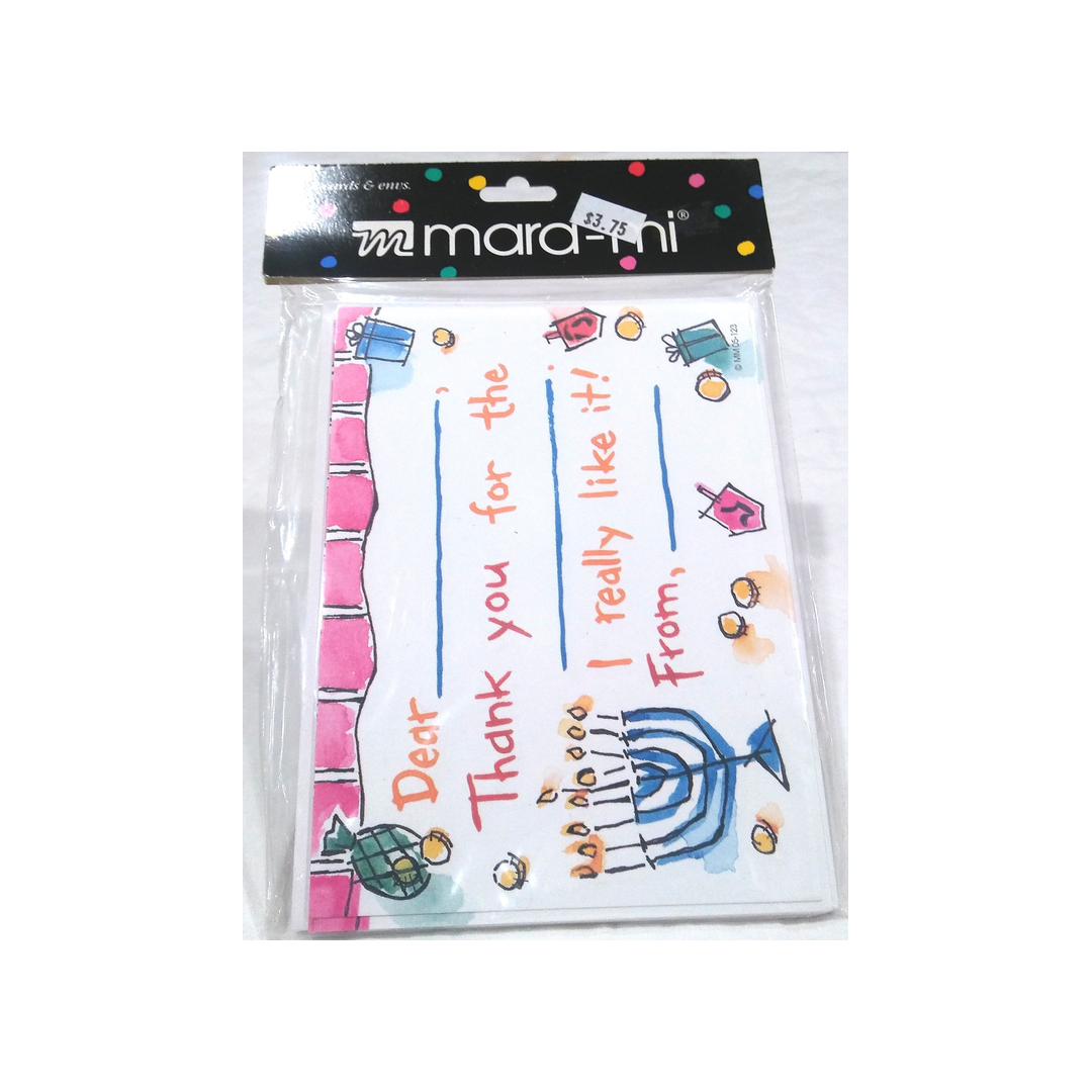 CHANUKAH IMAGES FILL IN THANK YOU NOTES