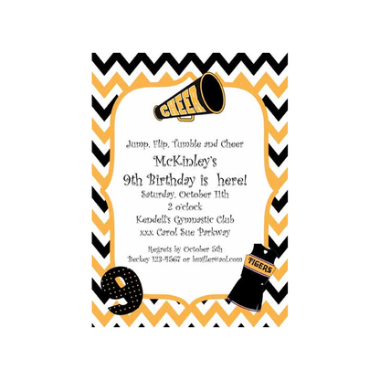 CHEERLEADER CUSTOM INVITATION