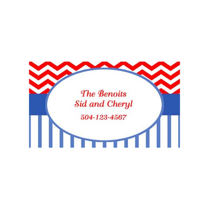 CHEVRON AND STRIPE PATTERNS PERSONALIZED GIFT OR CALLING CARDS