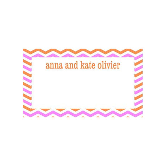 CHEVRON PATTERN PERSONALIZED GIFT OR CALLING CARDS