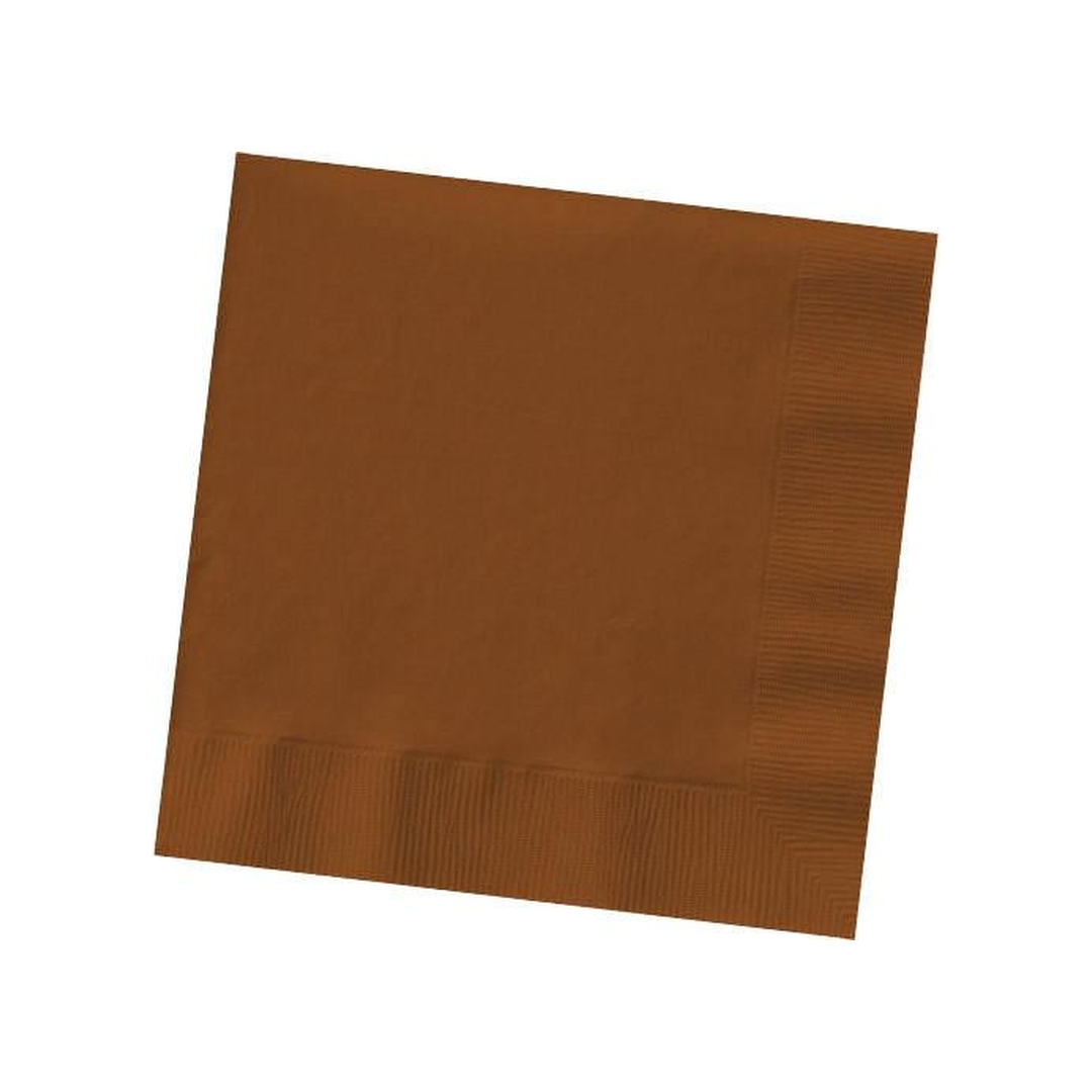 CHOCOLATE BROWN 3 PLY BEVERAGE NAPKINS