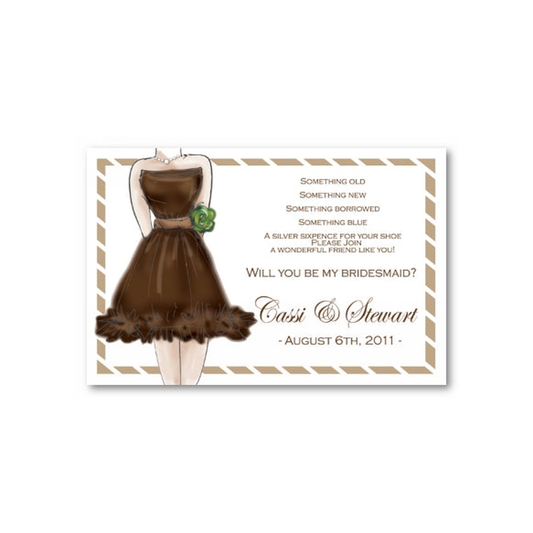CHOCOLATE DRESS - BLANK STOCK INVITATION