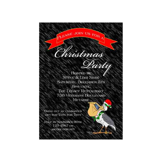 CHRISTMAS PELICAN CUSTOM INVITATION