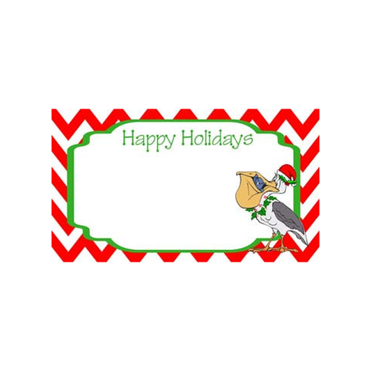 CHRISTMAS PELICAN PERSONALIZED GIFT OR CALLING CARDS