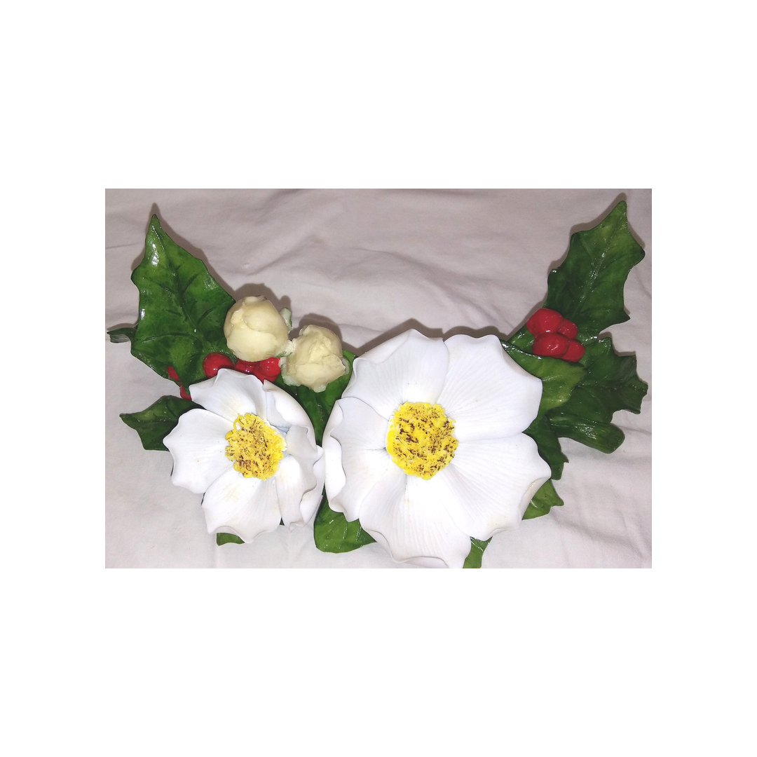 CHRISTMAS ROSES DECOR PIECE