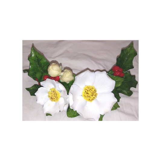 CHRISTMAS ROSES DECOR PIECE