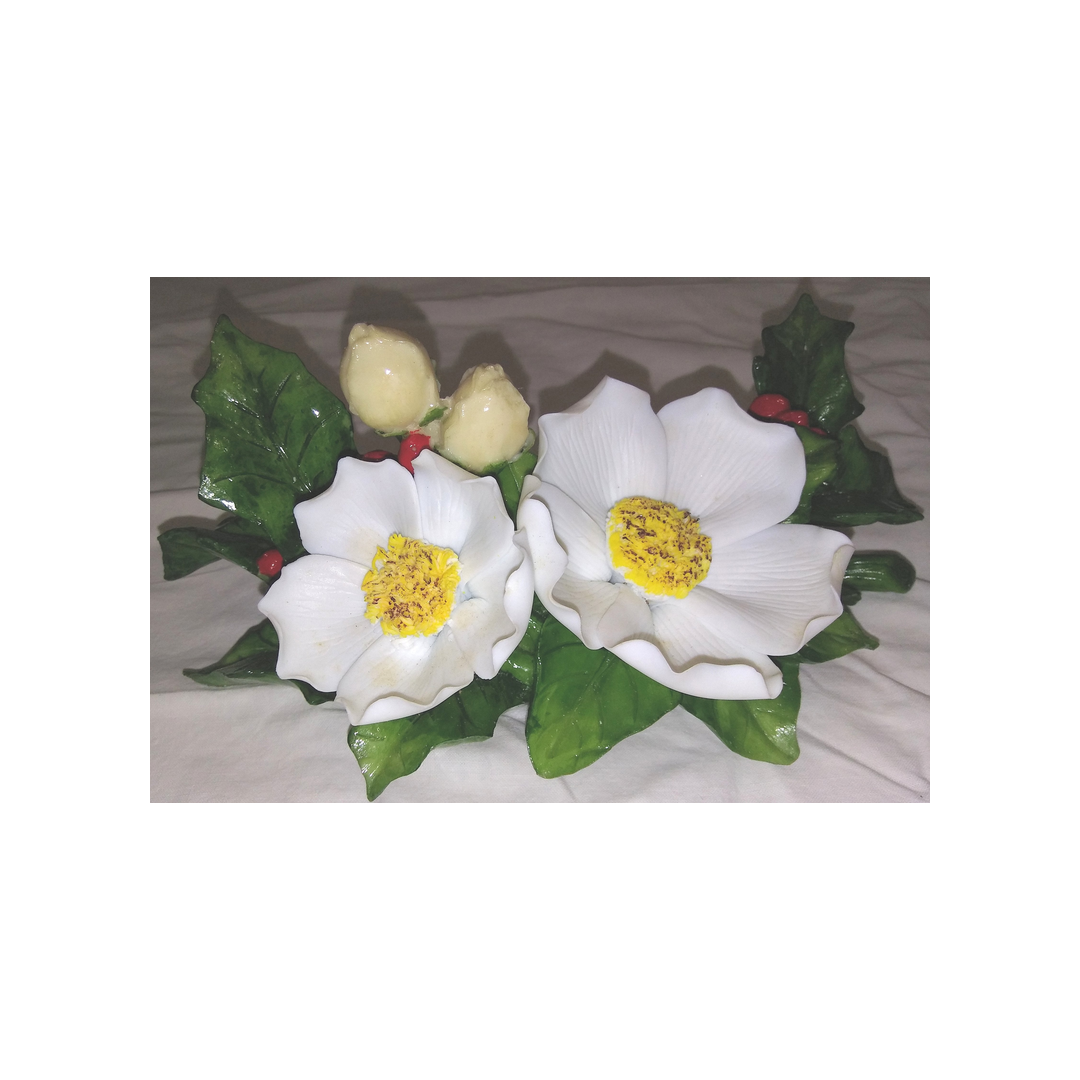 CHRISTMAS ROSES DECOR PIECE